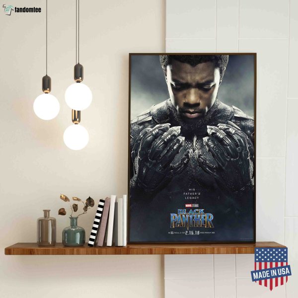 His Father’s Legacy Chadwick Boseman Black Panther Marvel Poster