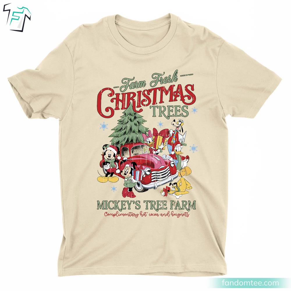 Disney Christmas Trees Mickey's Tree Farm Mickey Mouse And Friend Christmas Shirt