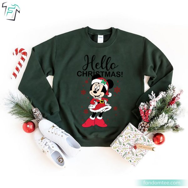 Hello Christmas Minnie Mouse Christmas Shirt Disney Christmas Shirts