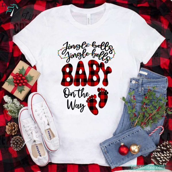 Jingle Bells Jingle Bells Baby On The Way Cute Christmas Pregnancy Shirt