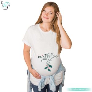 Mistletoes Maternity Funny Christmas Pregnancy Shirt 4