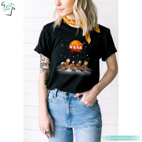 Peanuts Gang Shirt Astronaut Snoopy In The Beatles Style Mark 50 Years In Space With Nasa