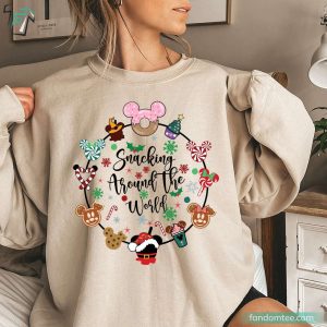 Snacking Around The World Mickey Christmas Shirts