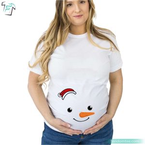 Snowman Christmas Maternity Shirt Christmas Pregnancy Shirts 3