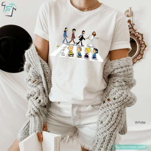 The Beatles Meets The Peanuts Gang Shirt In The Beatles Abbey Road 2