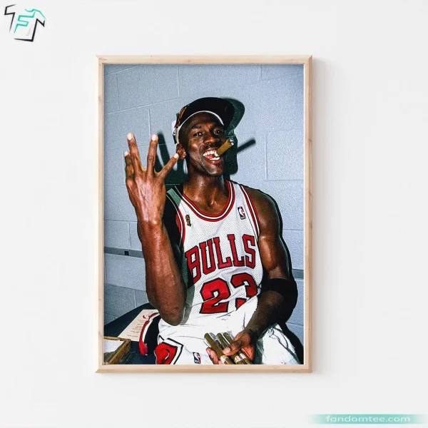 Vintage Michael Jordan Basketball Poster Iconic Sports Wall Art