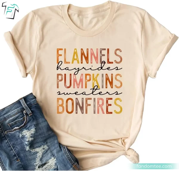 Autumn Fall Funny Halloween Pumpkin Shirt