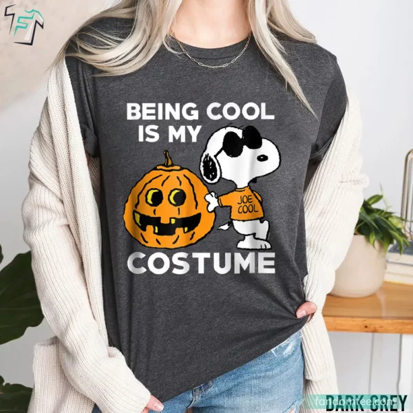 Being Cool Is My Costume Funny Horror Spooky Snoopy Halloween Tee