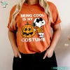 Being Cool Is My Costume Funny Horror Spooky Snoopy Halloween Tee 3