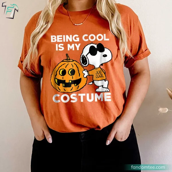 Being Cool Is My Costume Funny Horror Spooky Snoopy Halloween Tee