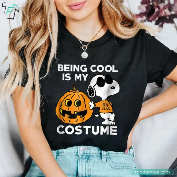 Being Cool Is My Costume Funny Horror Spooky Snoopy Halloween Tee