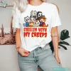 Chilling With My Creeps Funny Serial Killer Cats Horror Character Shirt 3