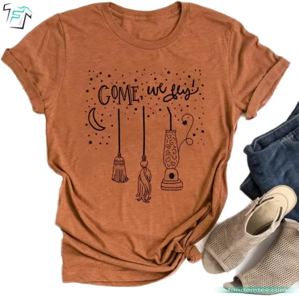 Come We Fly Funny Hocus Pocus Shirt Scary Witch Fall Tee