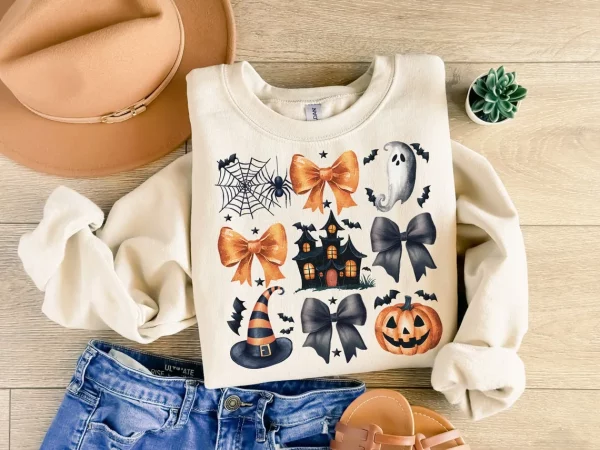 Cute Coquette Halloween Pumpkin Shirt Funny Halloween Things Tee