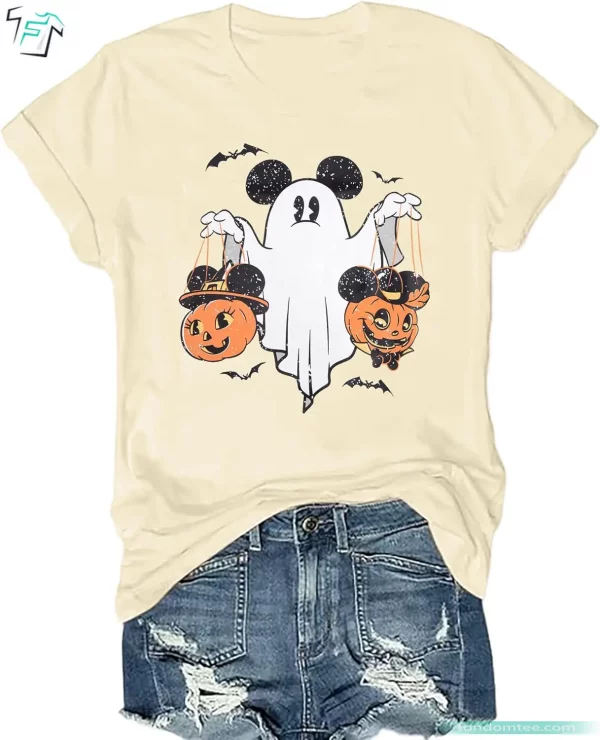 Cute Halloween Spooky Season Funny Mickey Pumpkin Shirt