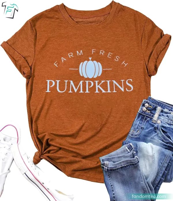 Farm Fresh Pumpkin Shirt Funny Halloween Pumpkin Tee