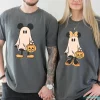 Funny Couple Mickey Mouse and Minnie Mouse Shirt Retro Mickey Ghost Graphic Tee 3