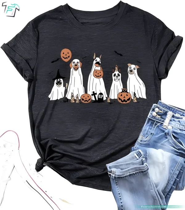 Funny Halloween Boo Ghost I Got A Rock TShirt Trick or Treat Short Sleeve