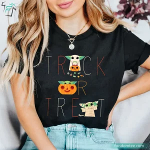 Funny Grogu and Pumpkin Trick or Trick Star Wars Halloween Costume Shirt 4