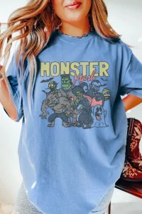 Horror Movie Shirts Funny Halloween Characters Monster Mask Tee