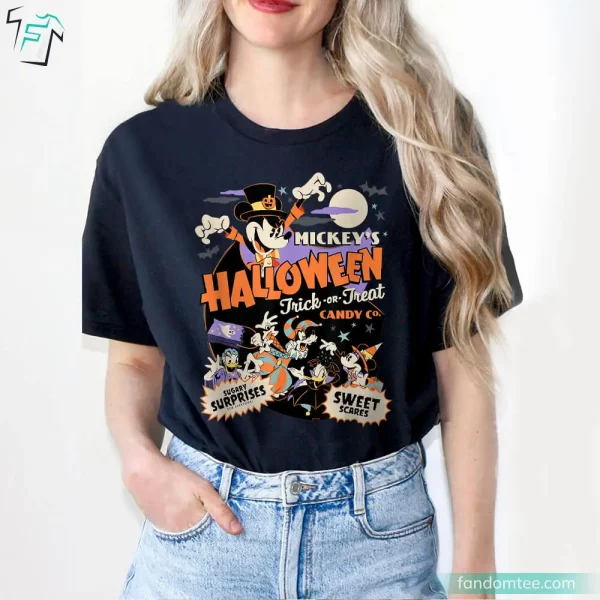 Funny Mickey Mouse Trick or Treat Mickey Halloween Shirt