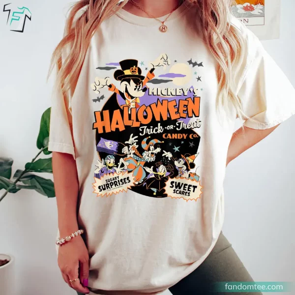 Funny Mickey Mouse Trick or Treat Mickey Halloween Shirt