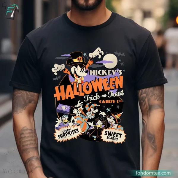 Funny Mickey Mouse Trick or Treat Mickey Halloween Shirt