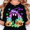 Funny Neon Halloween Ghost Shirt Funny Halloween Tee