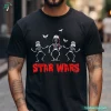 Funny Scary Skeleton Darth Vader and Stormtrooper Dancing Star Wars Halloween Shirt 3