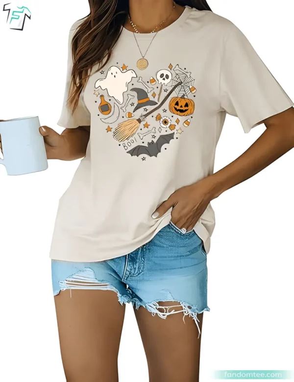 Funny Spiders Web Halloween Boo Shirt Spooky Season Tee