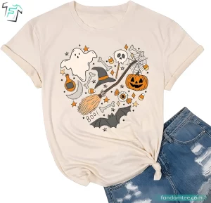 Funny Spiders Web Halloween Boo Shirt Spooky Season Tee 3