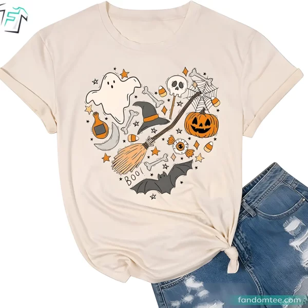 Funny Spiders Web Halloween Boo Shirt Spooky Season Tee