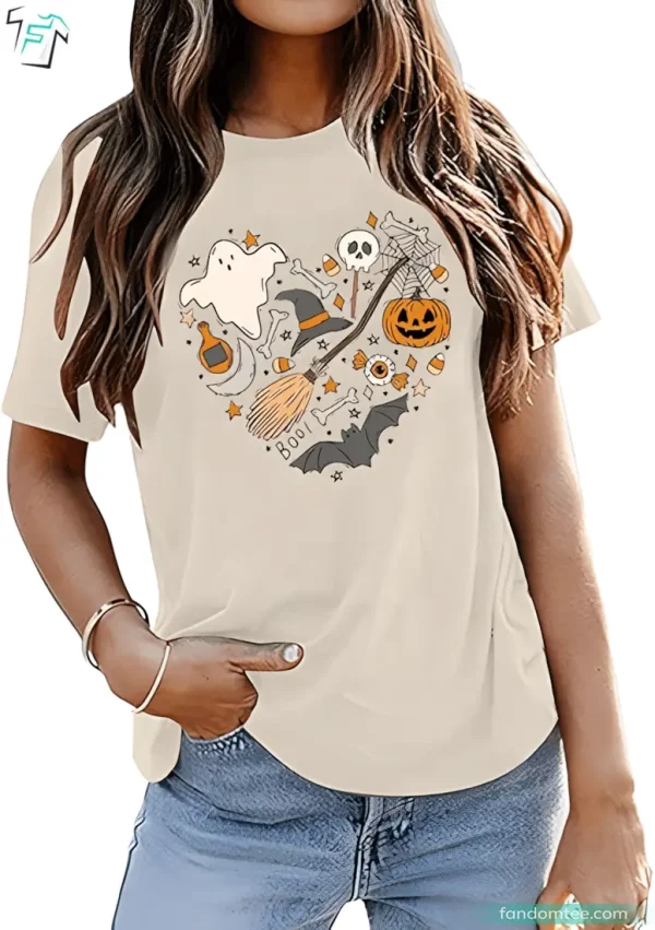 Funny Spiders Web Halloween Boo Shirt Spooky Season Tee