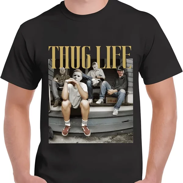 Funny THUG LIFE Vintage Horror Character Shirt