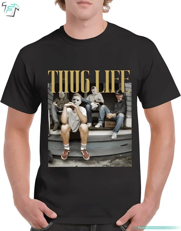 Funny THUG LIFE Vintage Horror Character Shirt