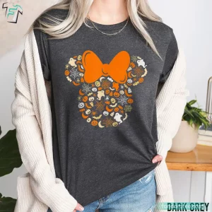 Ghosts Pumpkin Spiders Spooky Horror Disney Minnie Mouse Halloween Shirt 3