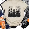 Girls Will Be Girls Vintage Halloween Witch T Shirts Funny Spooky Graphic Tee