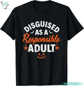 Halloween Dressed Up As A Responsible Adult Funny Halloween Dress Shirts for Men