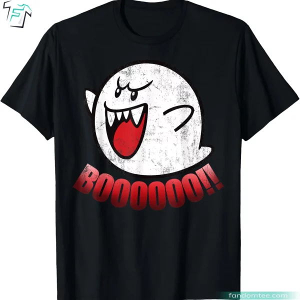 Halloween Boo Shirt Funny Jump Scare Super Mario Iconic Tee Shirt