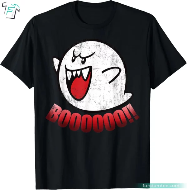 Halloween Boo Shirt Funny Jump Scare Super Mario Iconic Tee Shirt