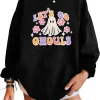 Halloween Spooky Sweatshirt Funny Lets Go Ghouls Shirt