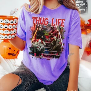 Scary Halloween THUG LIFE Horror Movies Shirt 2