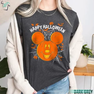 Happy Halloween Spiders Web Mickey Mouse Halloween Shirt for Disney Fans