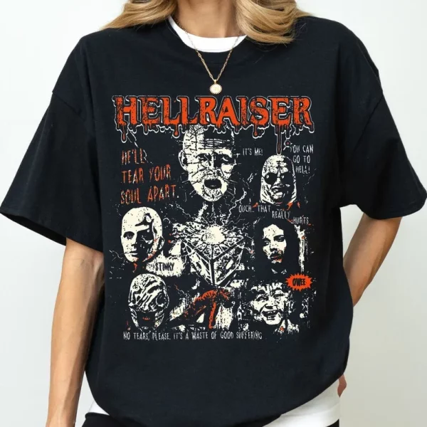 Hellraiser Tee Shirt Vintage Horror Scary Halloween Tee