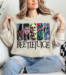 Horror Scary Beetlejuice Shirt Vintage Halloween Horror Character Tee 1