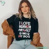 I Love Horror Movies And My Dog Funny Horror Movie Shirt