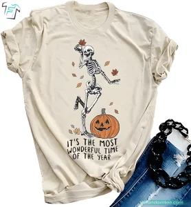 It's The Most Wonderfull Time Of The Year Halloween Skeleton Shirt