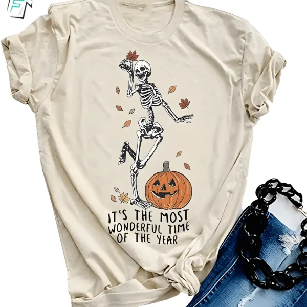 It’s The Most Wonderfull Time Of The Year Halloween Skeleton Shirt