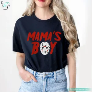 Mama's Boy Funny Horror Character Jason Voorhees Shirt 2