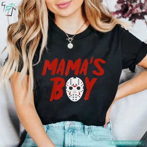 Mama’s Boy Funny Horror Character Jason Voorhees Shirt